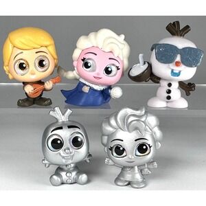 Disney Doorables FROZEN Multi Series Lot of 5 Elsa Kristoff Olaf D100 Silver